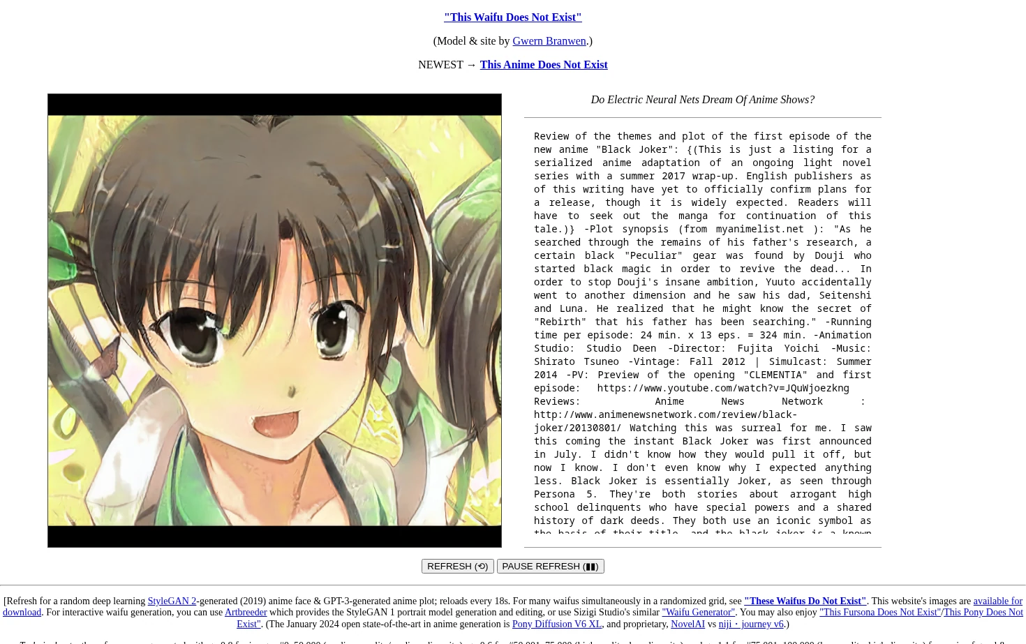 This Waifu Does Not Exist v3.5 (TWDNEv3.5) 页面快照